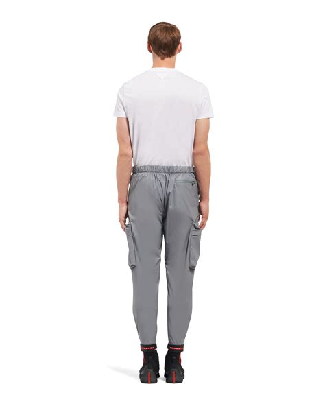 prada cargo uomo|Aluminum Light Nylon cargo pants .